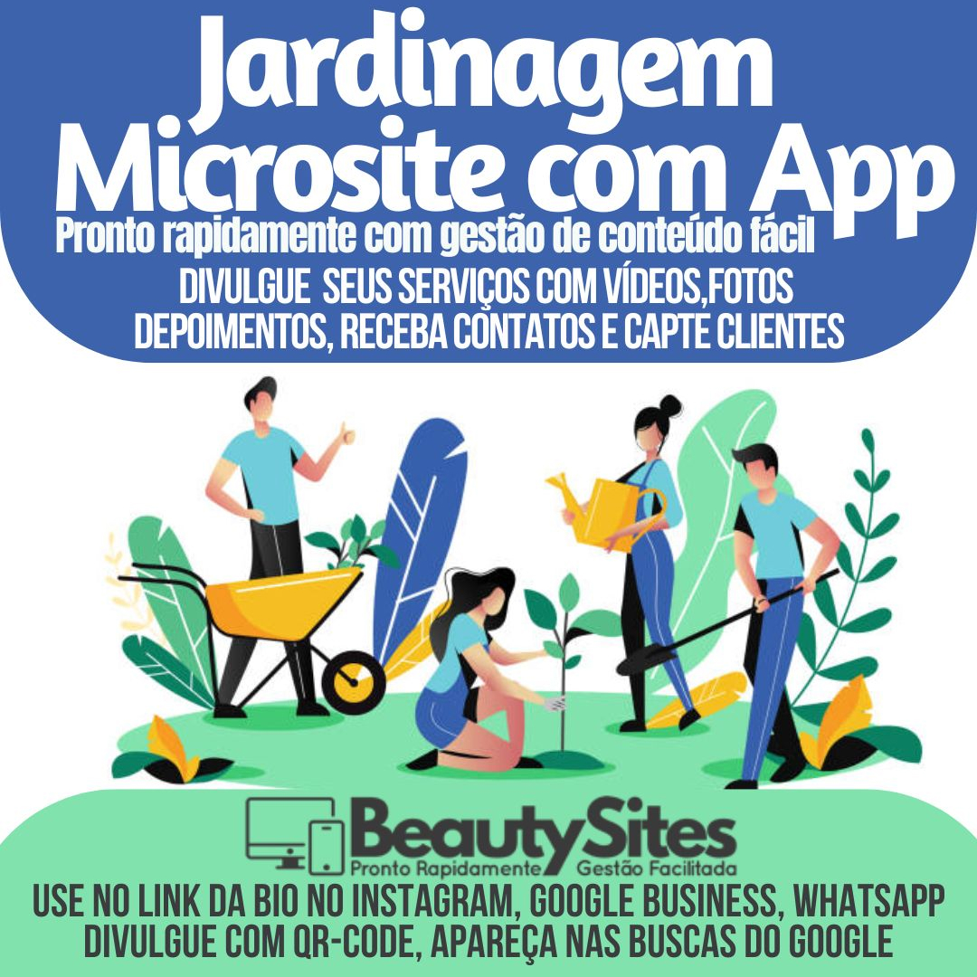 Microsite App para Serviços de Jardinagem: Captação e Organização-Saiba mais