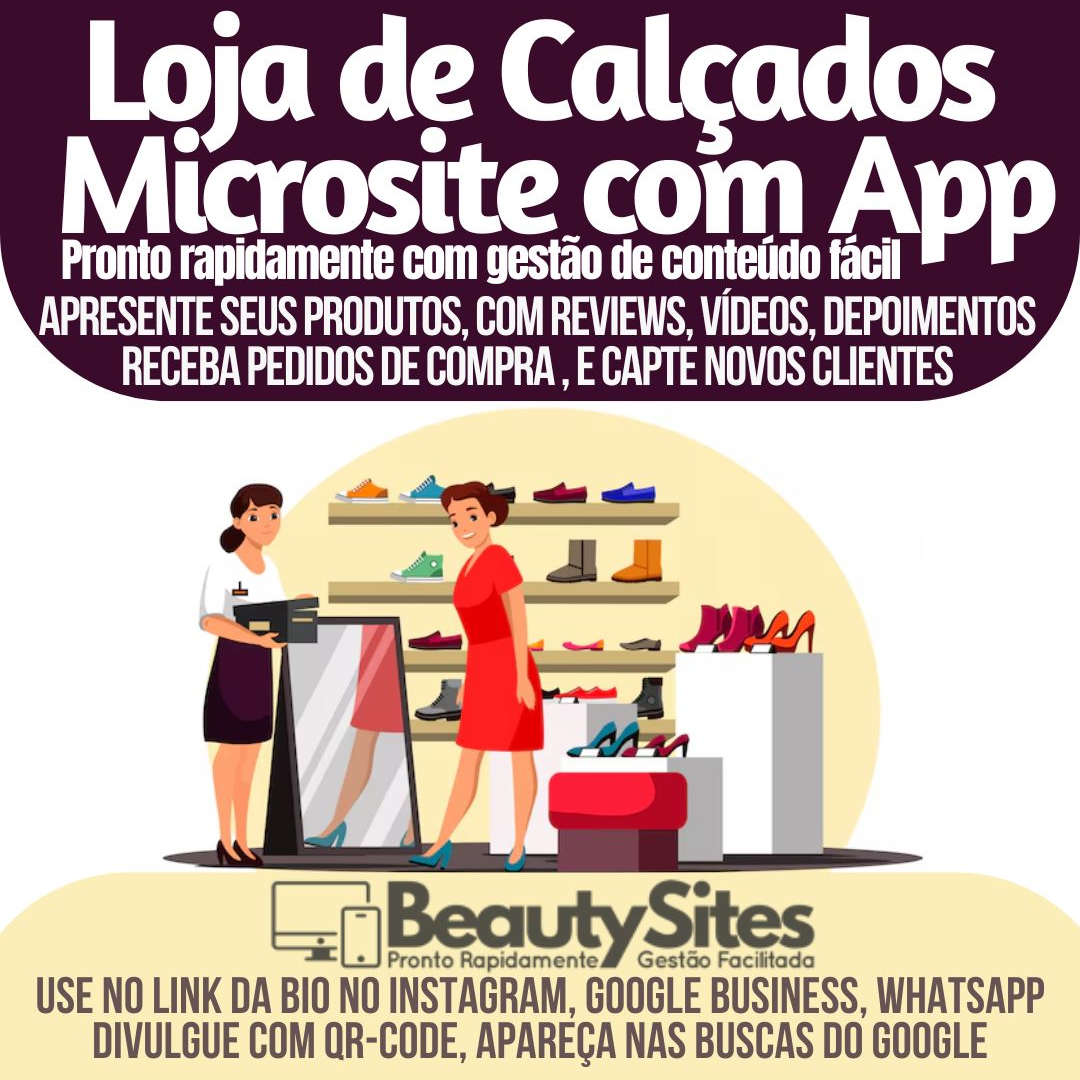 Microsite para Loja de Calçados-Venda Inteligente e Captação de Leads