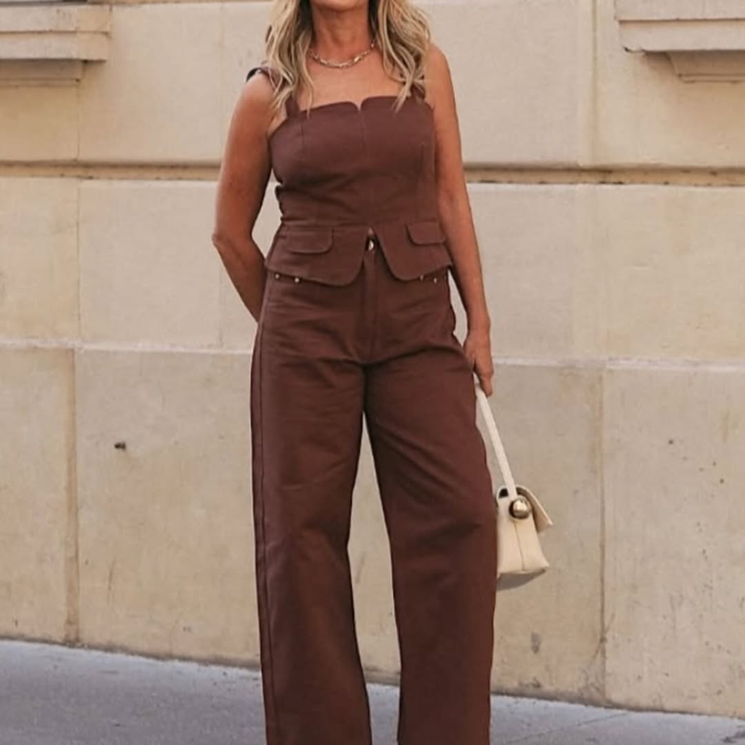 Calça wide leg